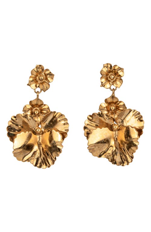 Jennifer Behr Samara Flower Drop Earrings In Gold