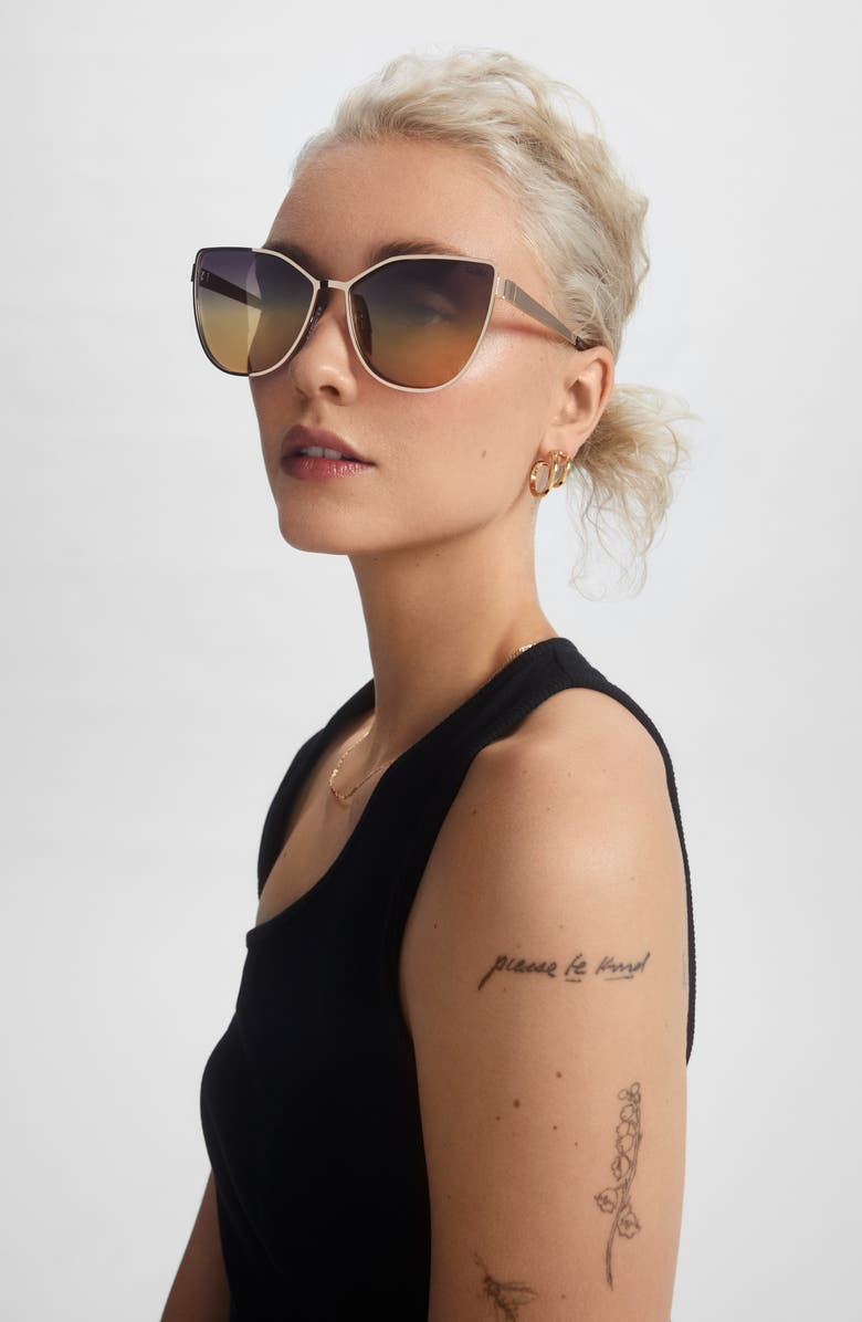 QUAY 55mm In Pursuit Cat Eye Sunglasses, Alternate, color, 