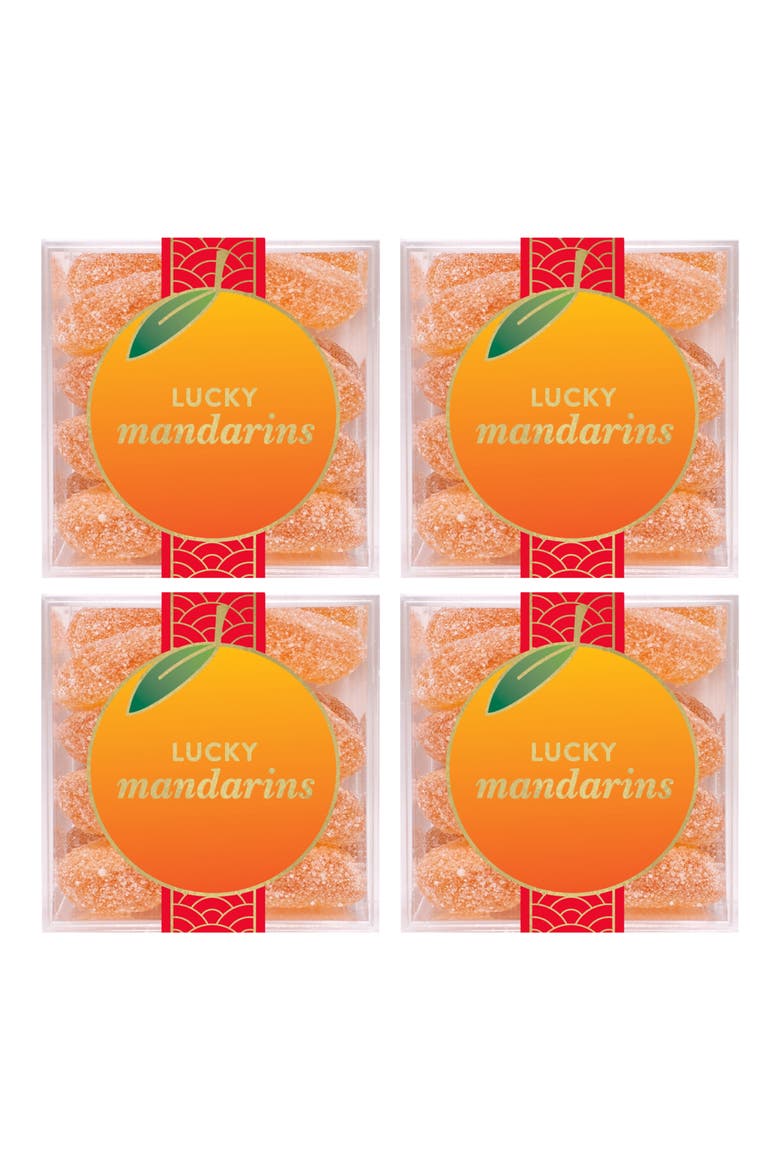 Lucky Mandarins Set of 4 Candy Cubes, Main, color, NO COLOR