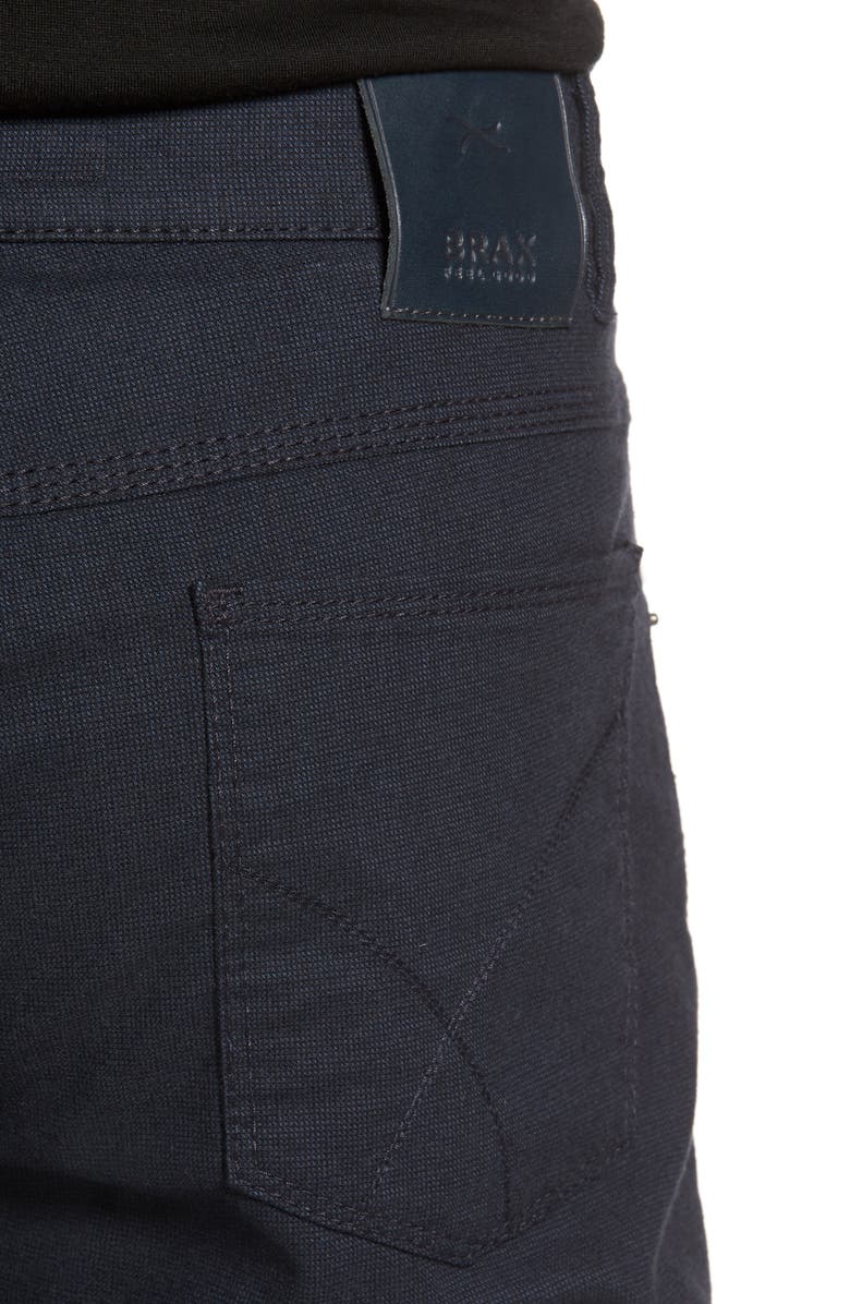 Brax Five-Pocket Stretch Cotton Trousers, Alternate, color, Navy