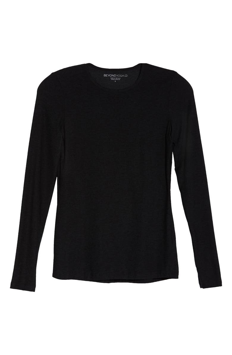 Beyond Yoga Classic Crewneck Pullover, Alternate, color, Darkest Night