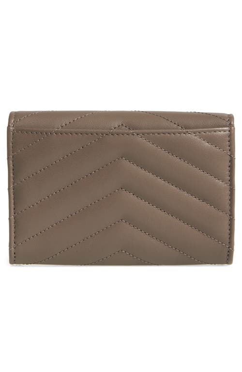 Saint Laurent Small Matelassé Leather Envelope Wallet