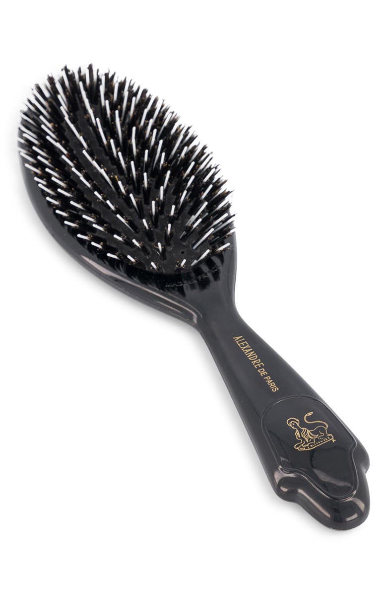 Alexandre de Paris La Charmante Smoothing Detangling Hairbrush, Main, color, Black
