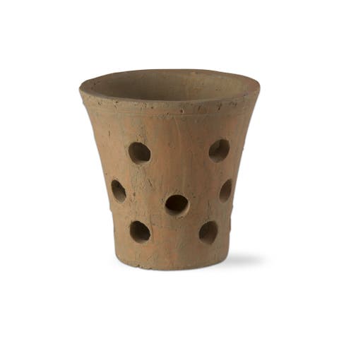 Rustic Terracotta Orchid Pot Garden Planter for Flowers