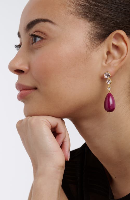 Ted Baker Pearsti Statement Crystal Drop Earrings In Red