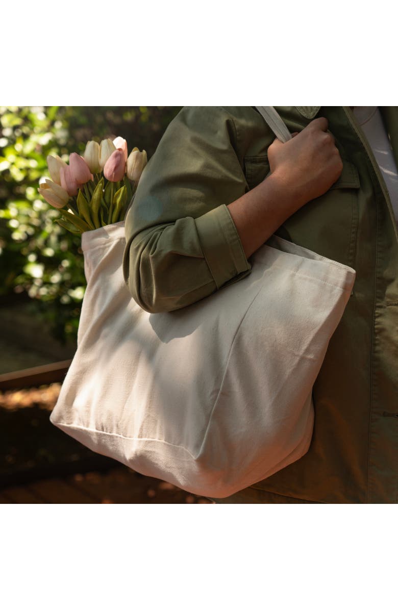 TWINE Canvas Grocery Tote 8.3 gallon, Alternate, color, Brown