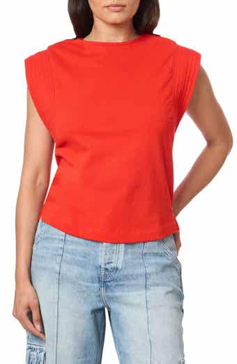 Scotch & Soda Cap Sleeve Cotton T-Shirt