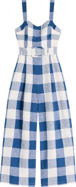 Boden Panelled Bodice Linen Jumpsuit