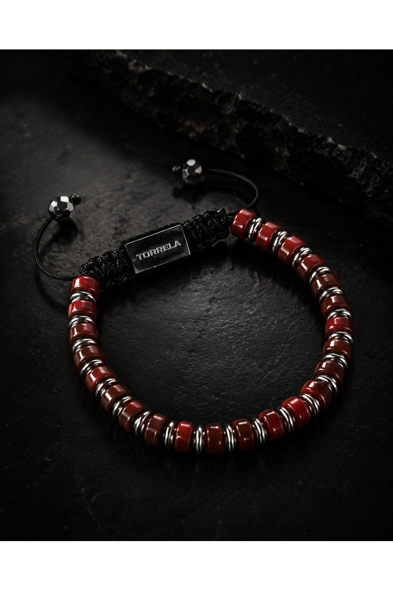 Coral Heishi Beaded Bracelet, Alternate, color, Coral