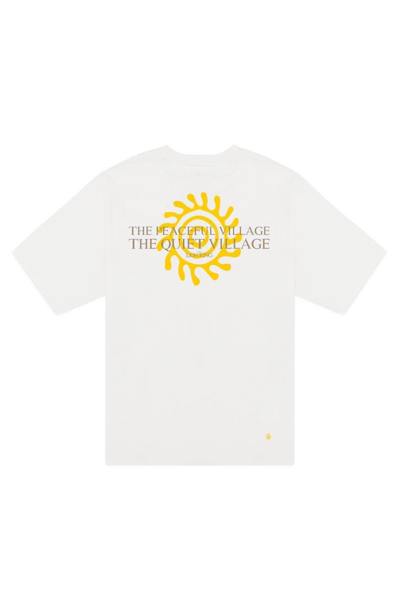 Museum of Peace & Quiet x Disney 'The Lion King' Peaceful Village Cotton Graphic T-Shirt, Alternate, color, White
