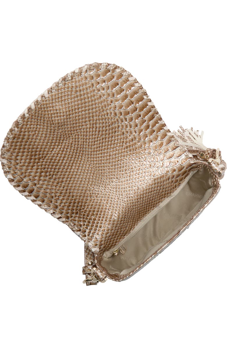 Brahmin Briar Croc Embossed Leather Crossbody Bag, Alternate, color,