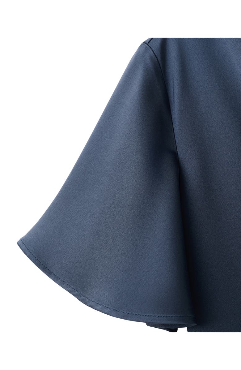 MANGO Satin Draped Neck Maxi Dress, Alternate, color, 