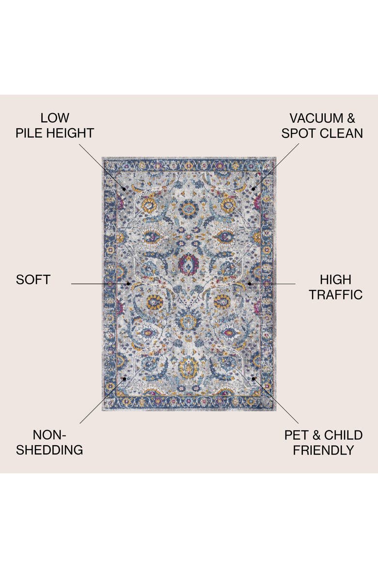 Izil Modern Persian Area Rug, Alternate, color, Light Gray/Blue