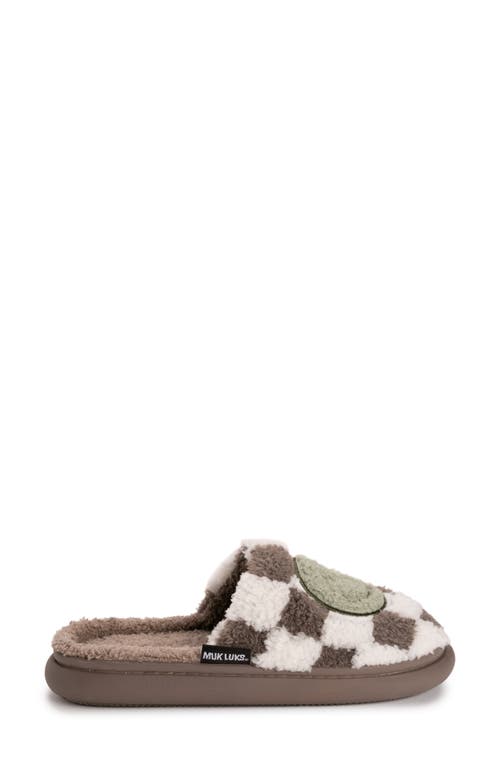 Muk Luks Joss Faux Shearling Lined Slipper In Brown