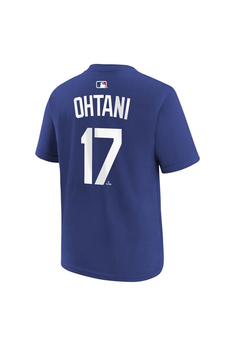 Youth Nike Shohei Ohtani Royal Los Angeles Dodgers Name & Number T
