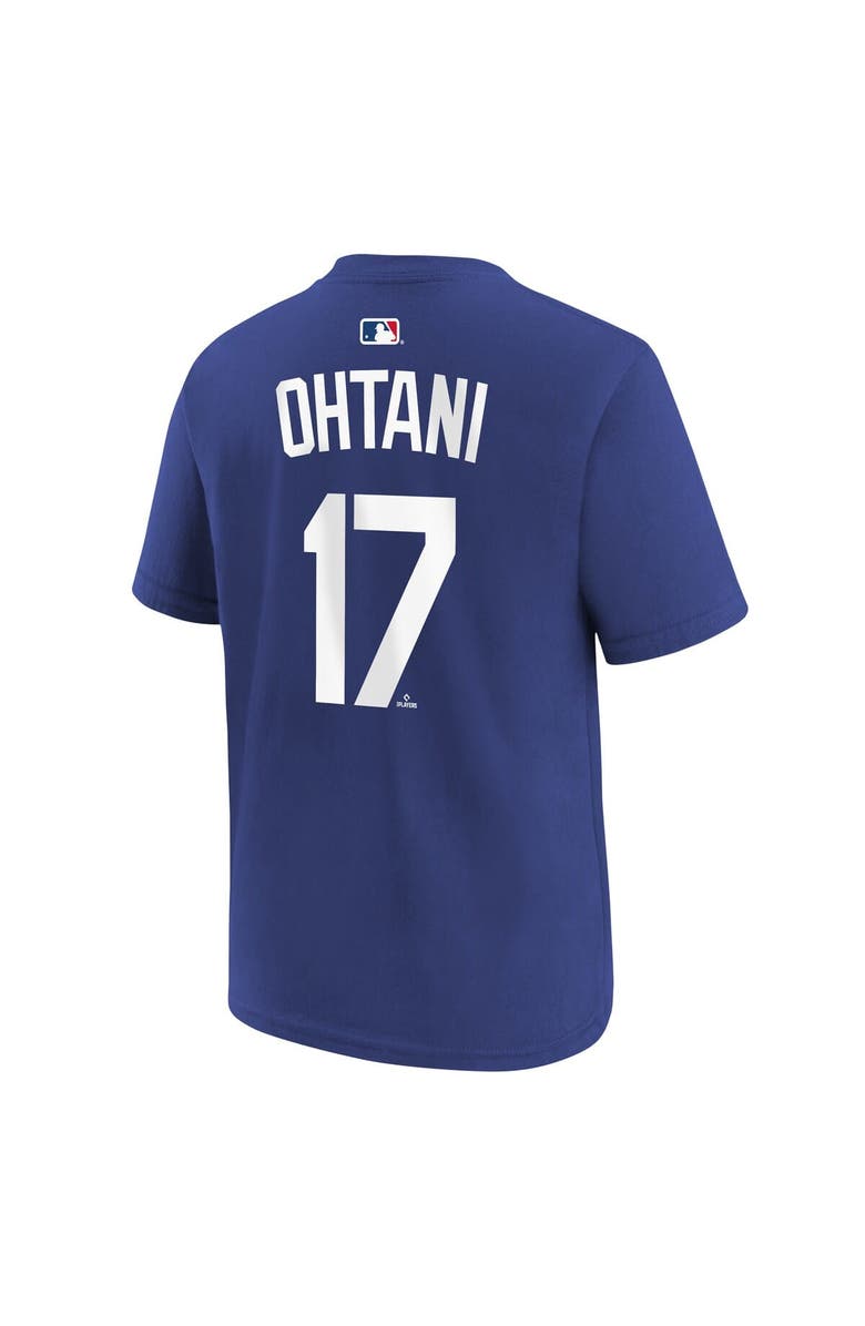 Nike Youth Nike Shohei Ohtani Royal Los Angeles Dodgers Name & Number T-Shirt, Alternate, color, Royal