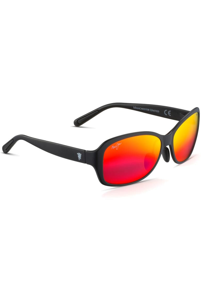 Men's Maui Jim Black/Red Manchester United Koki Beach Sunglasses, Main, color, Black