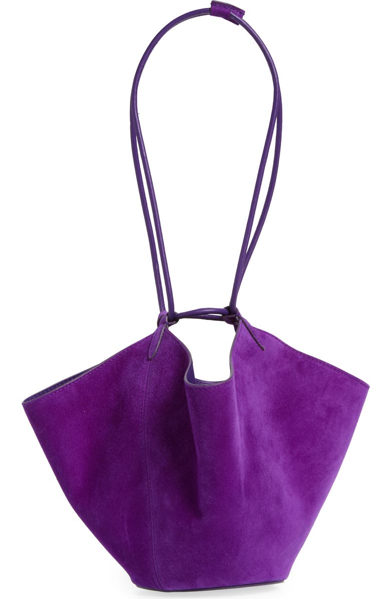 Khaite Mini Lotus Suede Shoulder Bag, Main, color,