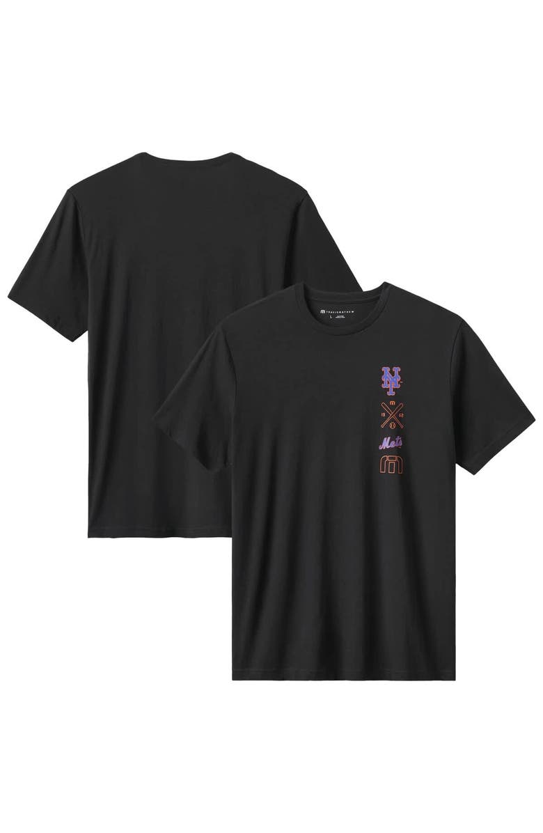 TravisMathew Men's TravisMathew Black New York Mets Sunset Slam 2.0 T-Shirt, Main, color, 