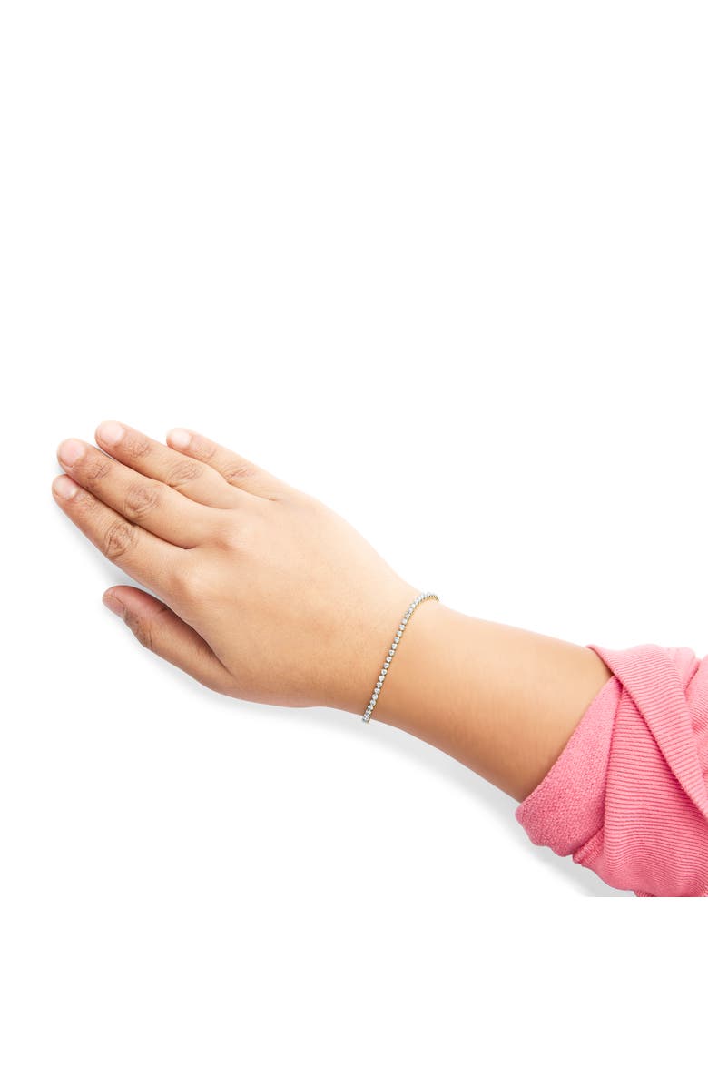 Haus of Brilliance 10K Yellow Gold Plated Sterling Silver 1.0 Cttw Round Diamond Tennis Bracelet, Alternate, color, Yellow Gold Over Silver