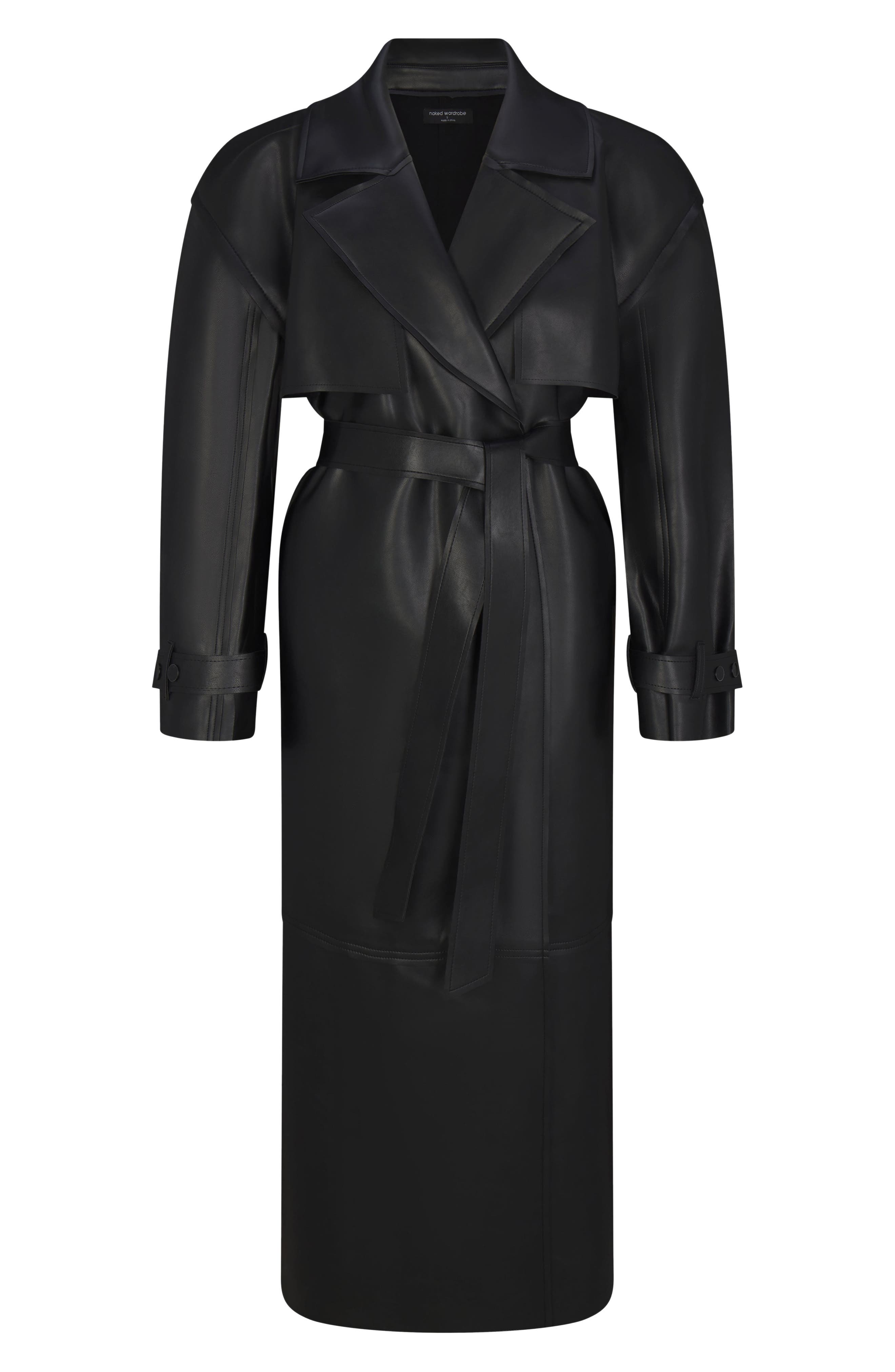naked wardrobe faux leather dress Naked Wardrobe Too Hot Faux Leather Minidress