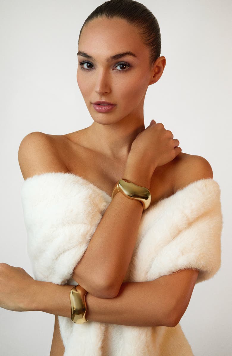 Kellery La Nonna Sculptural Organic Bold Cuff, Alternate, color, Gold