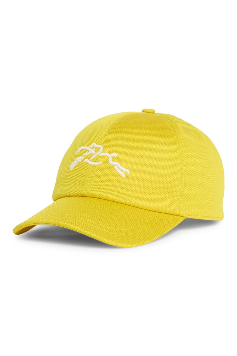Logo Embroidered Baseball Cap, Main, color, LEMON