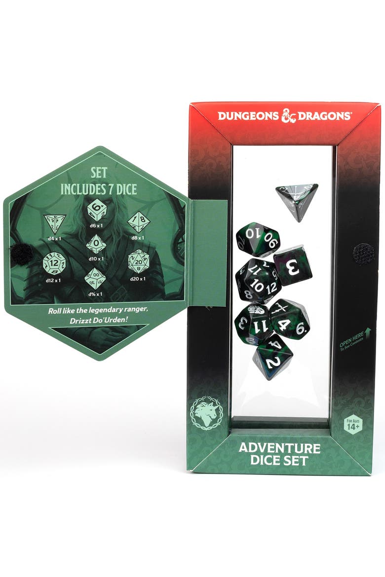 D&D Adventure Dice Legend Of Drizzt 16Pc Rpg Set, Alternate, color, Multicolored