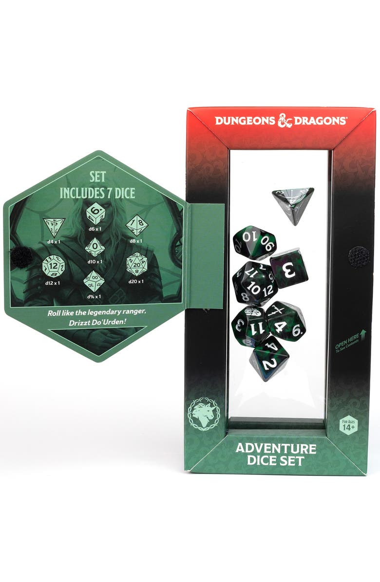 Dungeons
Dragons D&D Adventure Dice Legend Of Drizzt 16Pc Rpg Set, Alternate, color, Multicolored