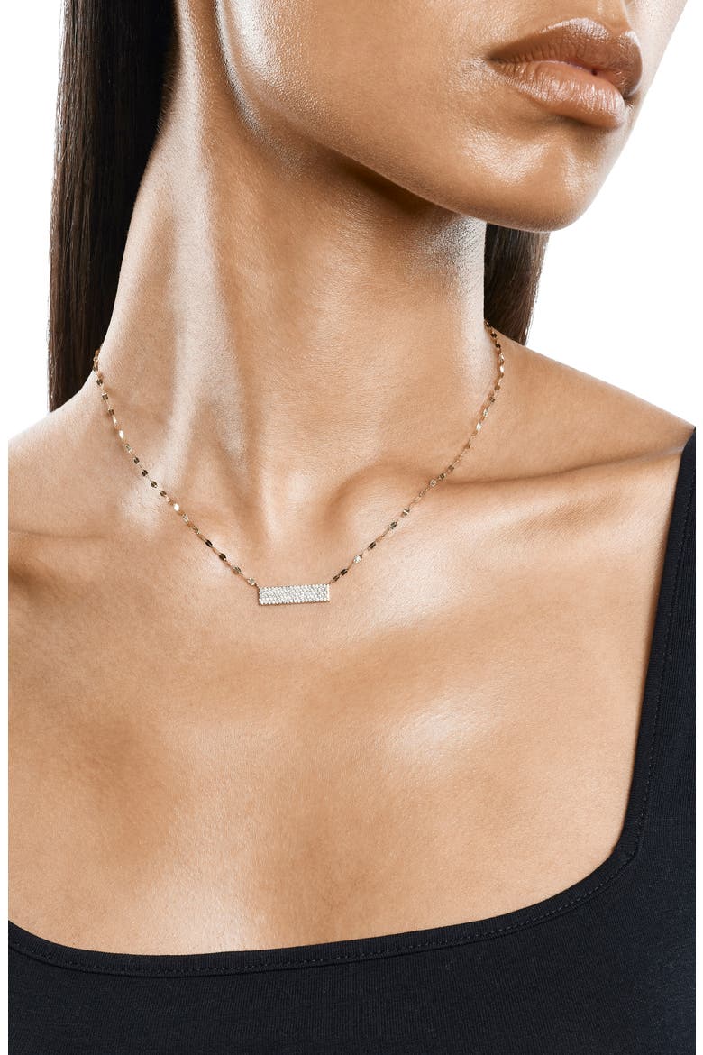 Vanity 14K Gold Tag Pendant Necklace, Alternate, color, YELLOW GOLD