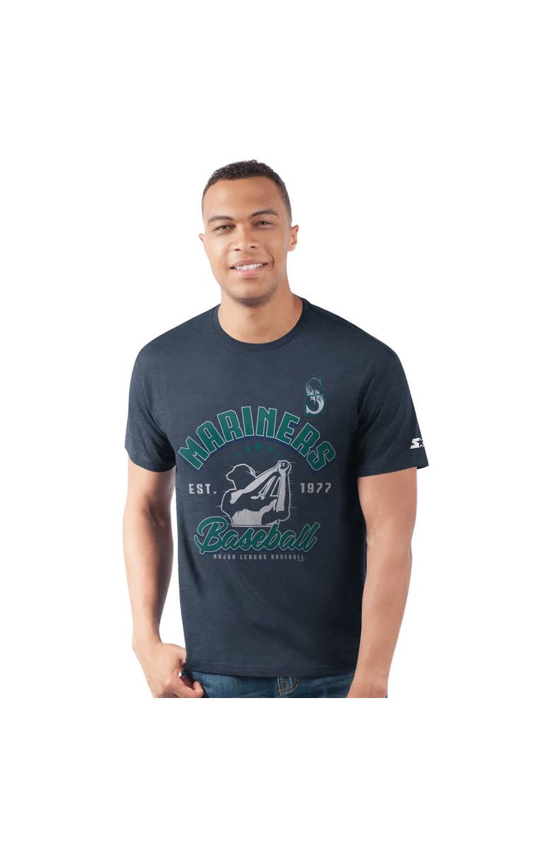 STARTER Men's Starter Navy Seattle Mariners Prime Time Batter T-Shirt, Alternate, color, Navy
