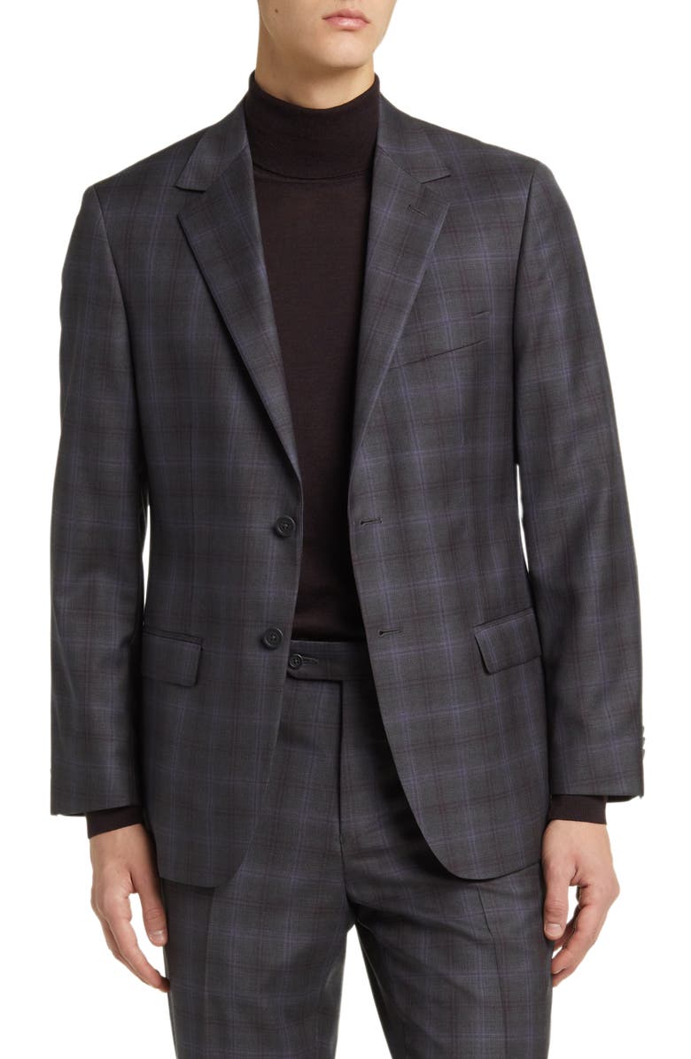 DANIEL HECHTER Norris Plaid Wool Suit, Alternate, color,