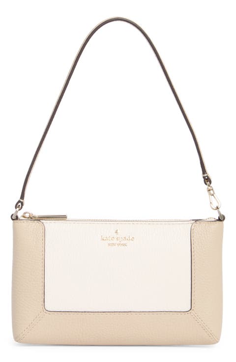 lena colorblock leather shoulder bag
