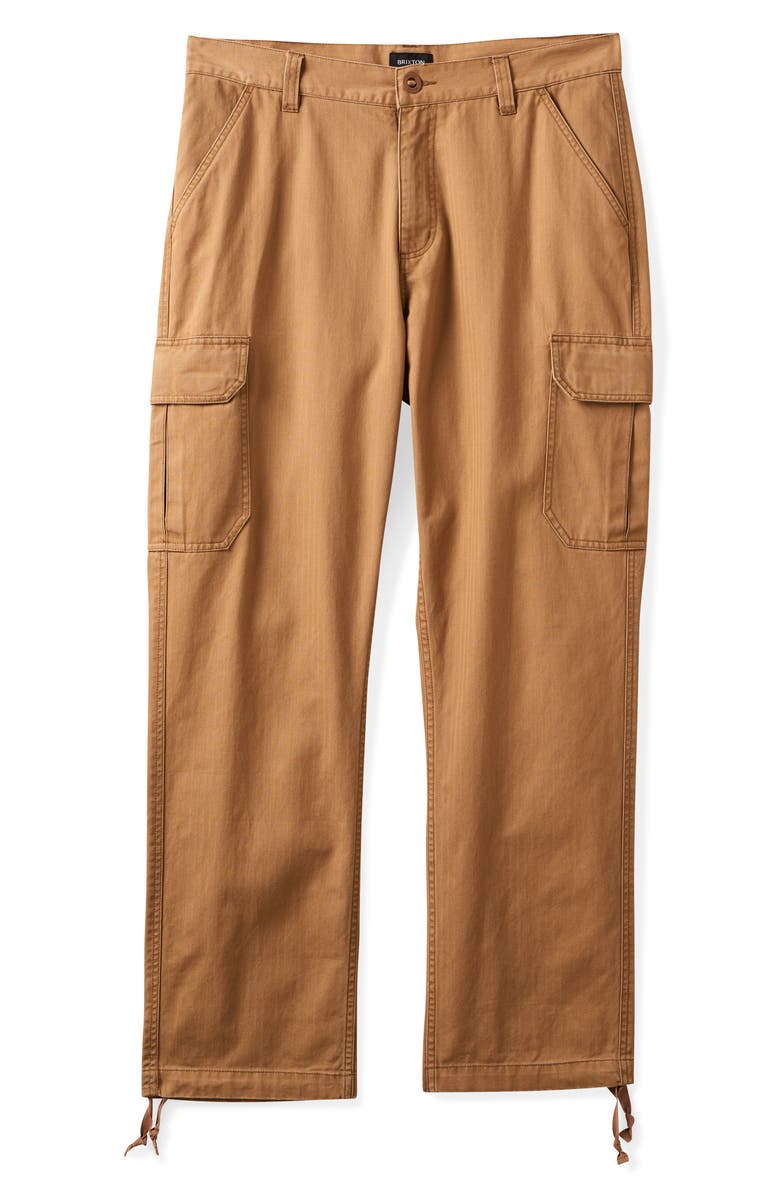 Brixton Waypoint Cotton Herringbone Cargo Pants, Alternate, color, 