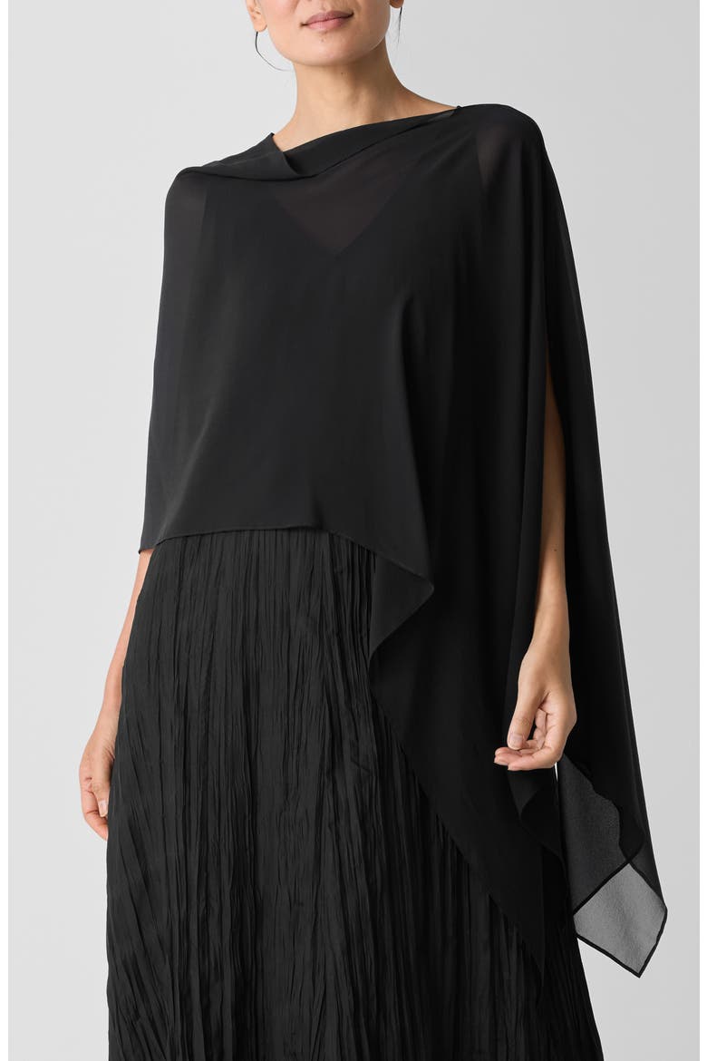 Tie Front Silk Jacket, Main, color, BLACK