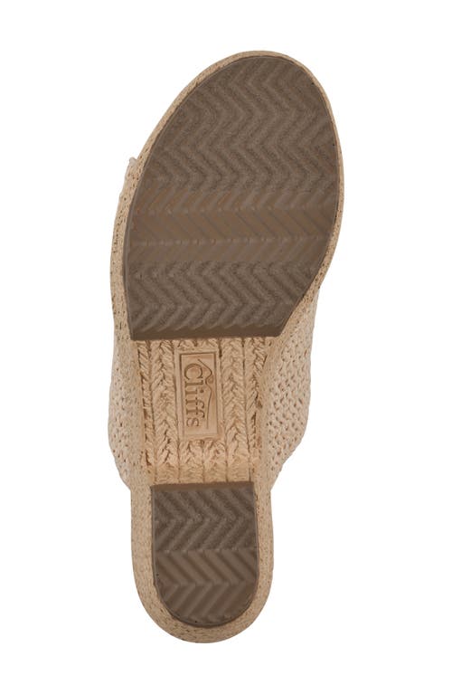 Shop Cliffs By White Mountain Biando Platform Slide Sandal In Natural Raffia