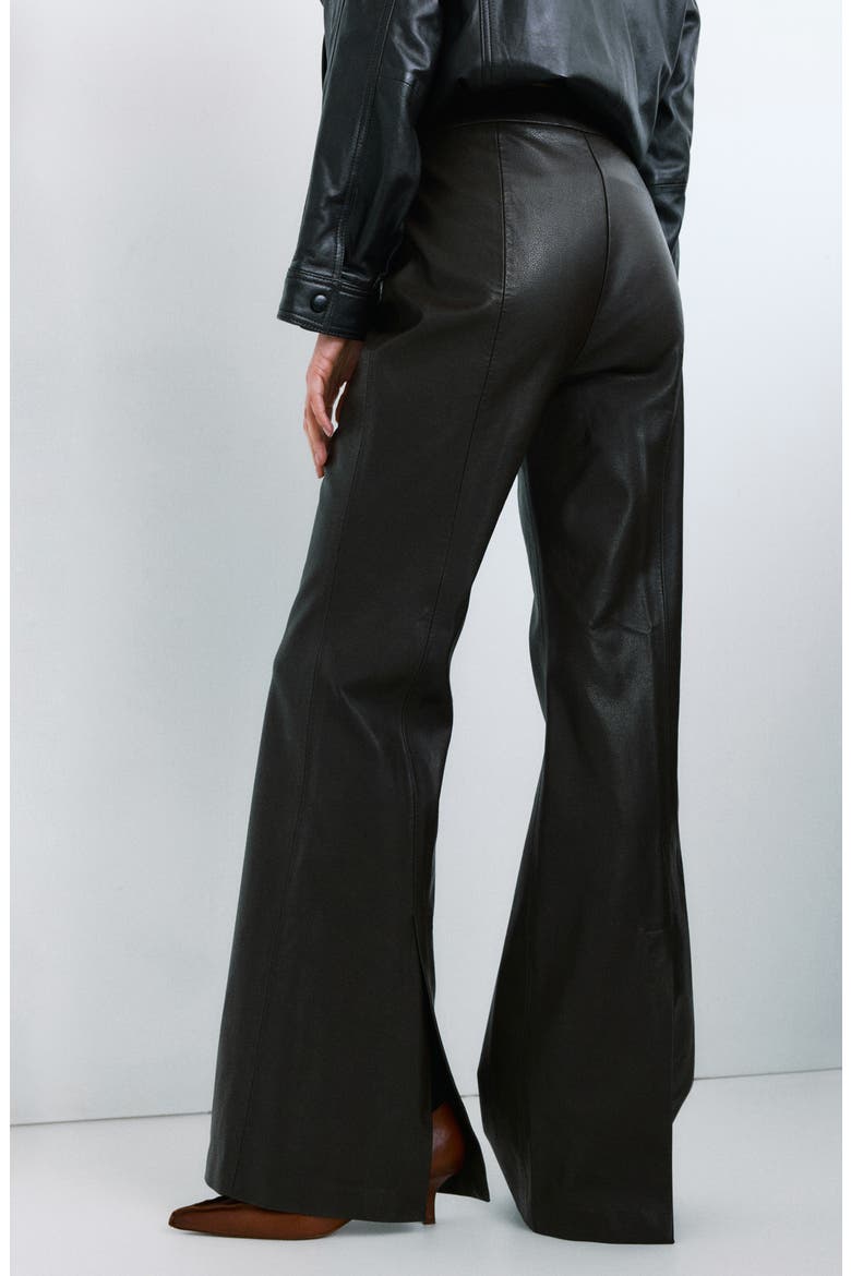 Wide Leg Faux Leather Pants, Alternate, color, CHOCOLATE