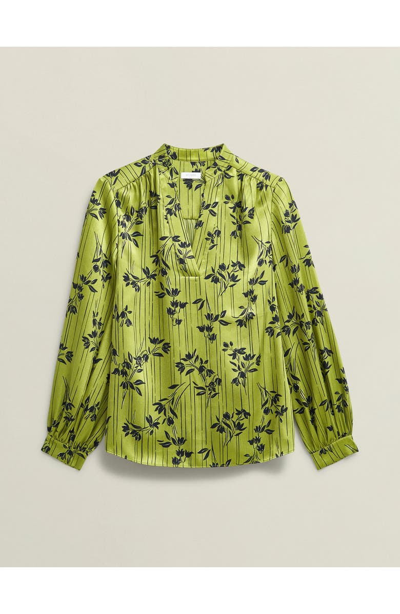 HOBBS LONDON Fara Blouse, Alternate, color, Green Navy