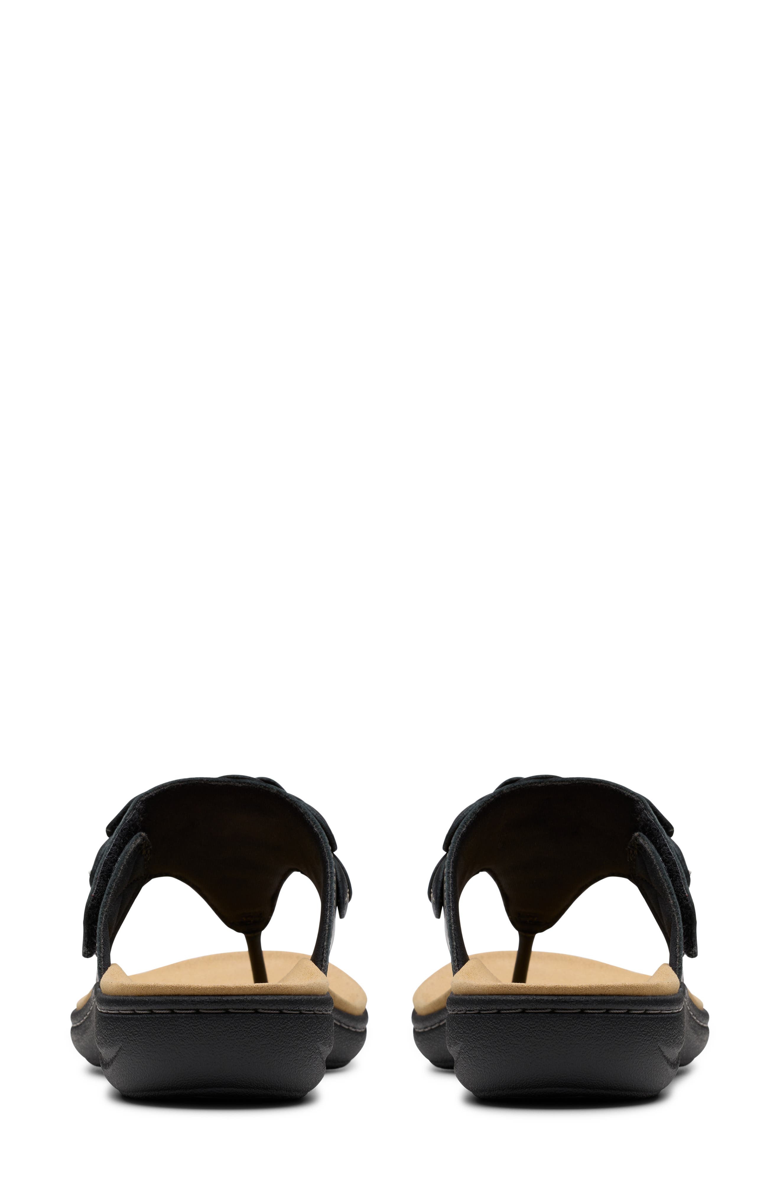 Clarks<sup>®</sup> Laurieann Palm Sandal, Alternate, color, Black Leather