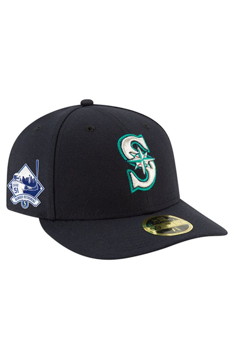 New Era Men's New Era  Navy Seattle Mariners Number Retirement Low Profile 59FIFTY Fitted Hat, Main, color, 