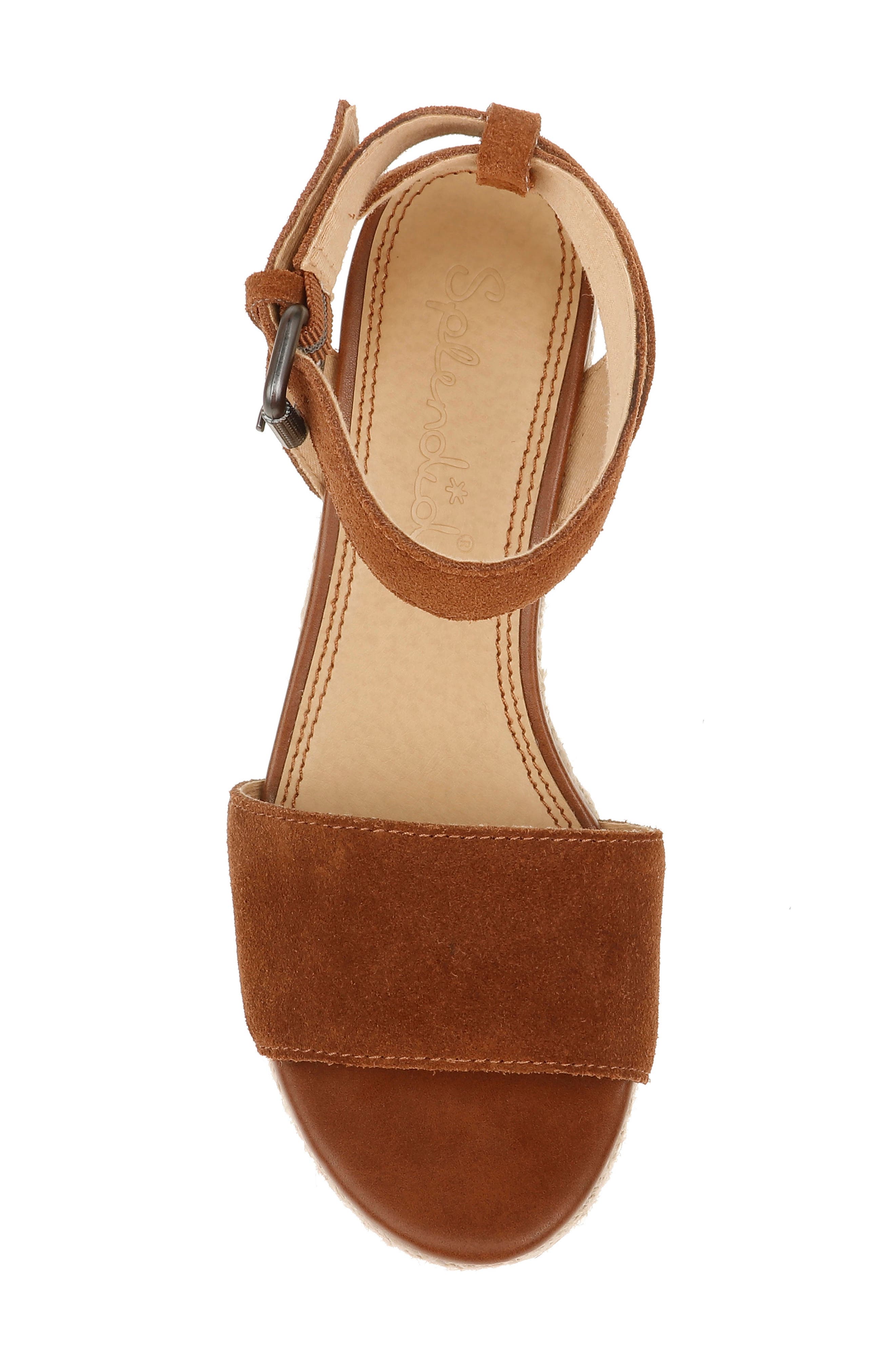 Arianna Espadrille Wedge Sandal, Alternate, color, WHISKEY SUEDE