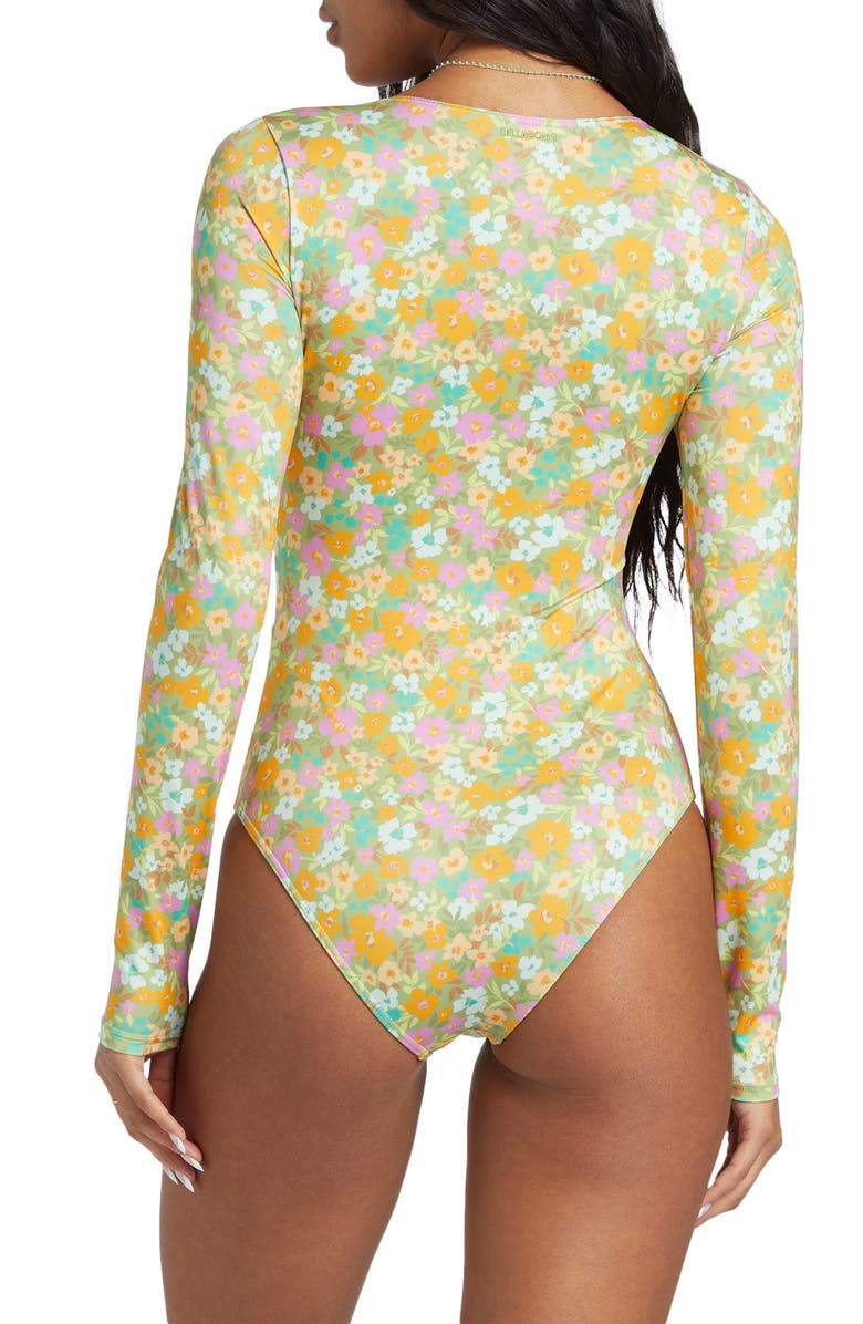 Billabong On the Bright Side Long Sleeve One-Piece Rashguard Swimsuit, Alternate, color, 