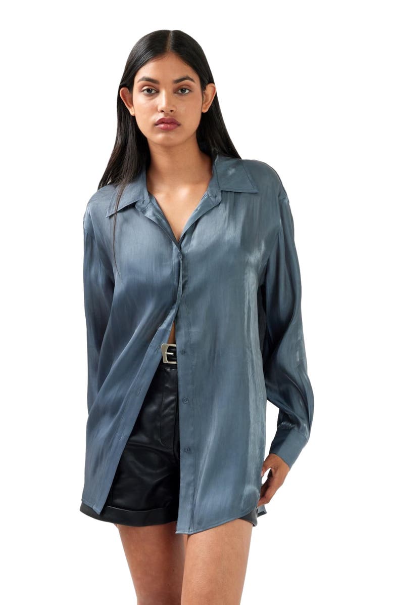 Belle & Bloom Back To You Iridescent Shirt, Main, color, Slate