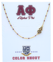 Color Shout Alpha Phi Greek Letter Side Set Necklace