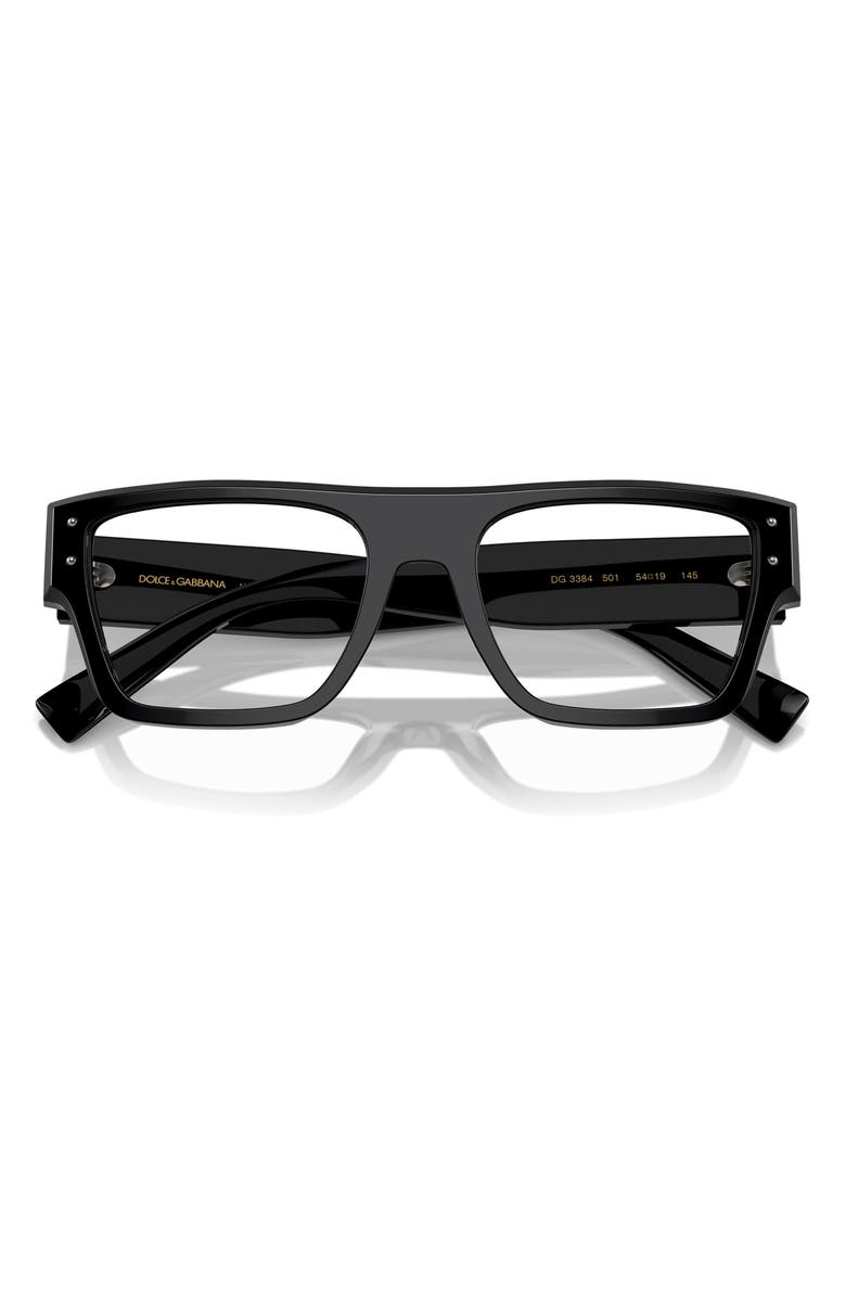 Dolce&Gabbana 54mm Square Optical Glasses, Alternate, color, Black