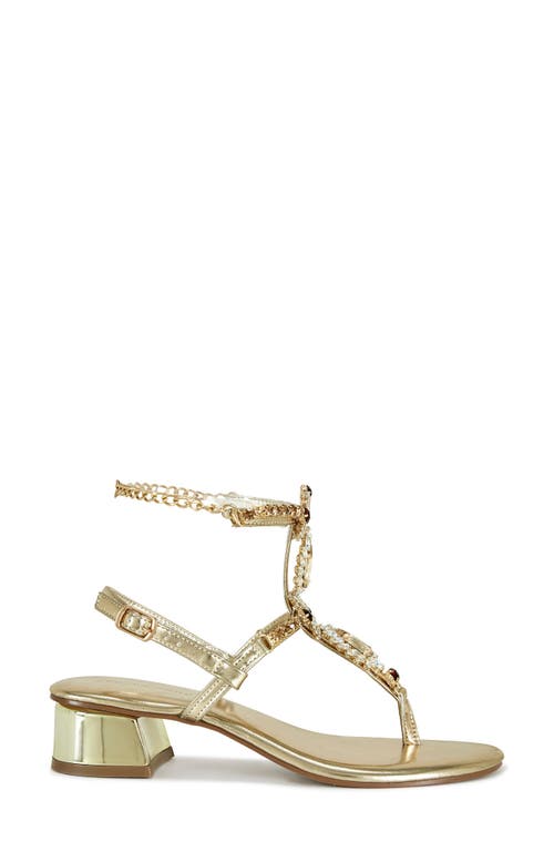 Azalea Wang Kunzite Ankle Strap Sandal In Gold