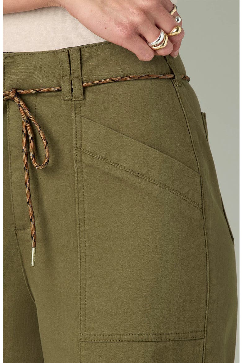 Ultra Skyrise High Waist Relaxed Stretch Cotton Pants, Alternate, color, GOLDEN OLIVE