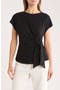 Short Sleeve Tie Detail Top