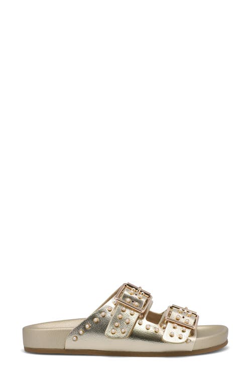 Mia Brooklyn Slide Sandal In Gold