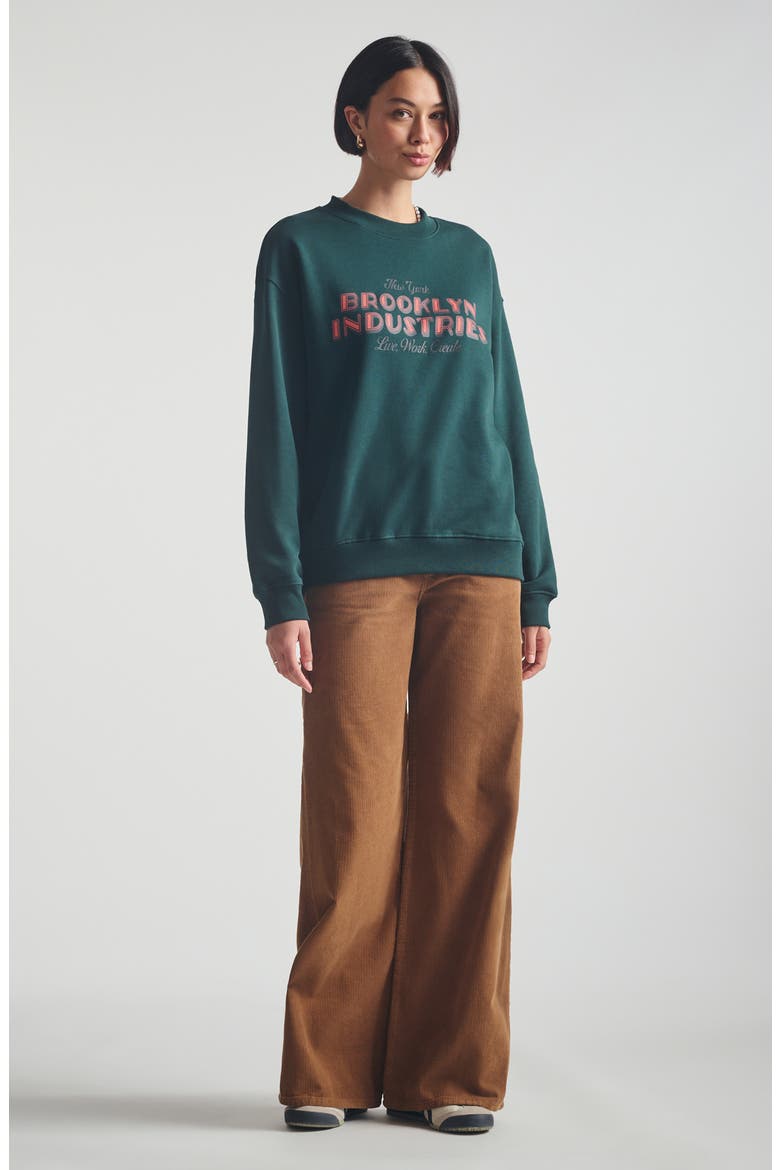 Relaxed Graphic Sweatshirt, Alternate, color, PONDEROSA PINE